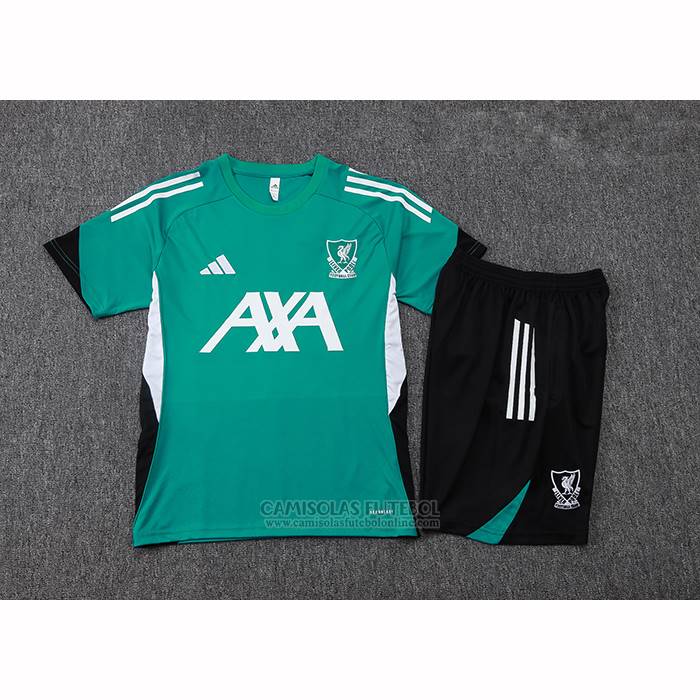 Fato de Treino Liverpool Manga Curta 2025-2026 Verde - Calcas Curta